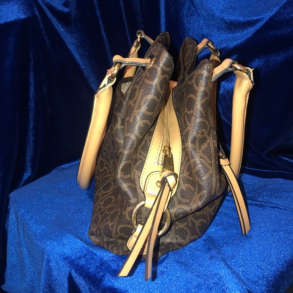 🔘 CALVIN KLEIN 🔘 Monogram Shoulder Bag Handbag - Picture 3 of 8